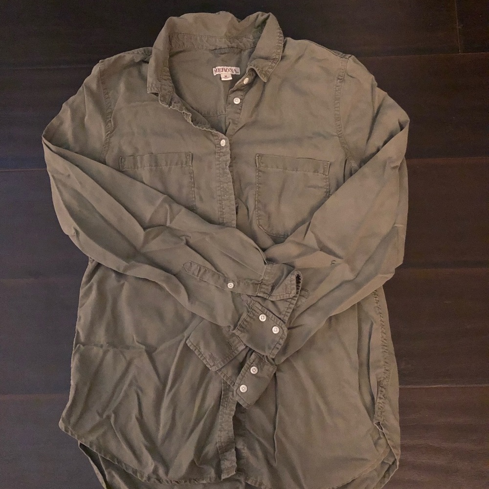 Merona Army Green long sleeve shirt